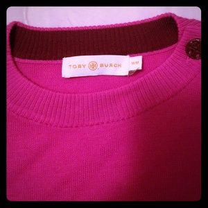 Tory Burch Bell sleeve sweater SIZE M in magenta